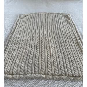 Restoration Hardware Baby and Child Cable Knit Faux Fur Stroller Blanket Leopard